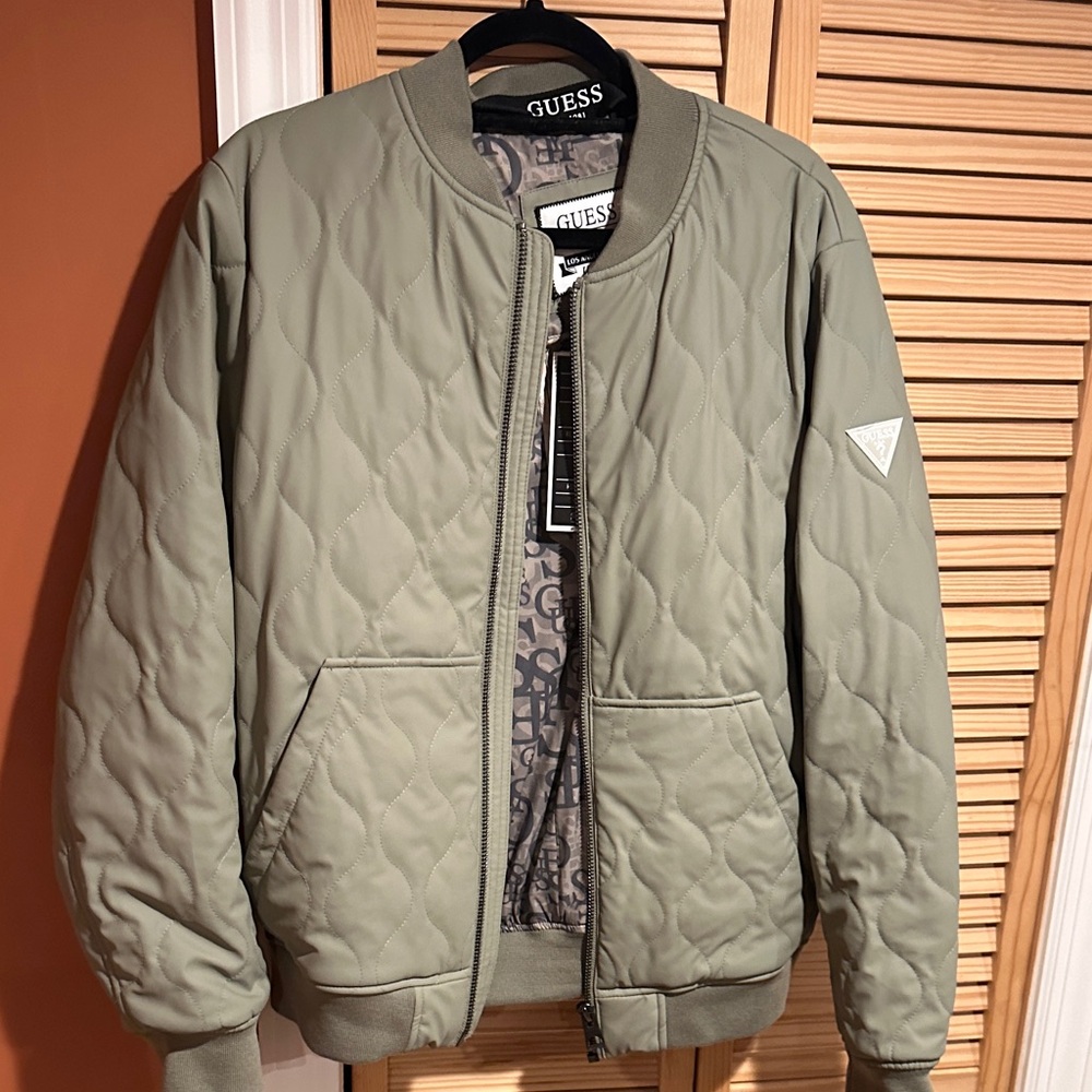 GUESS Men's Sage Quilted Bomber Jacket